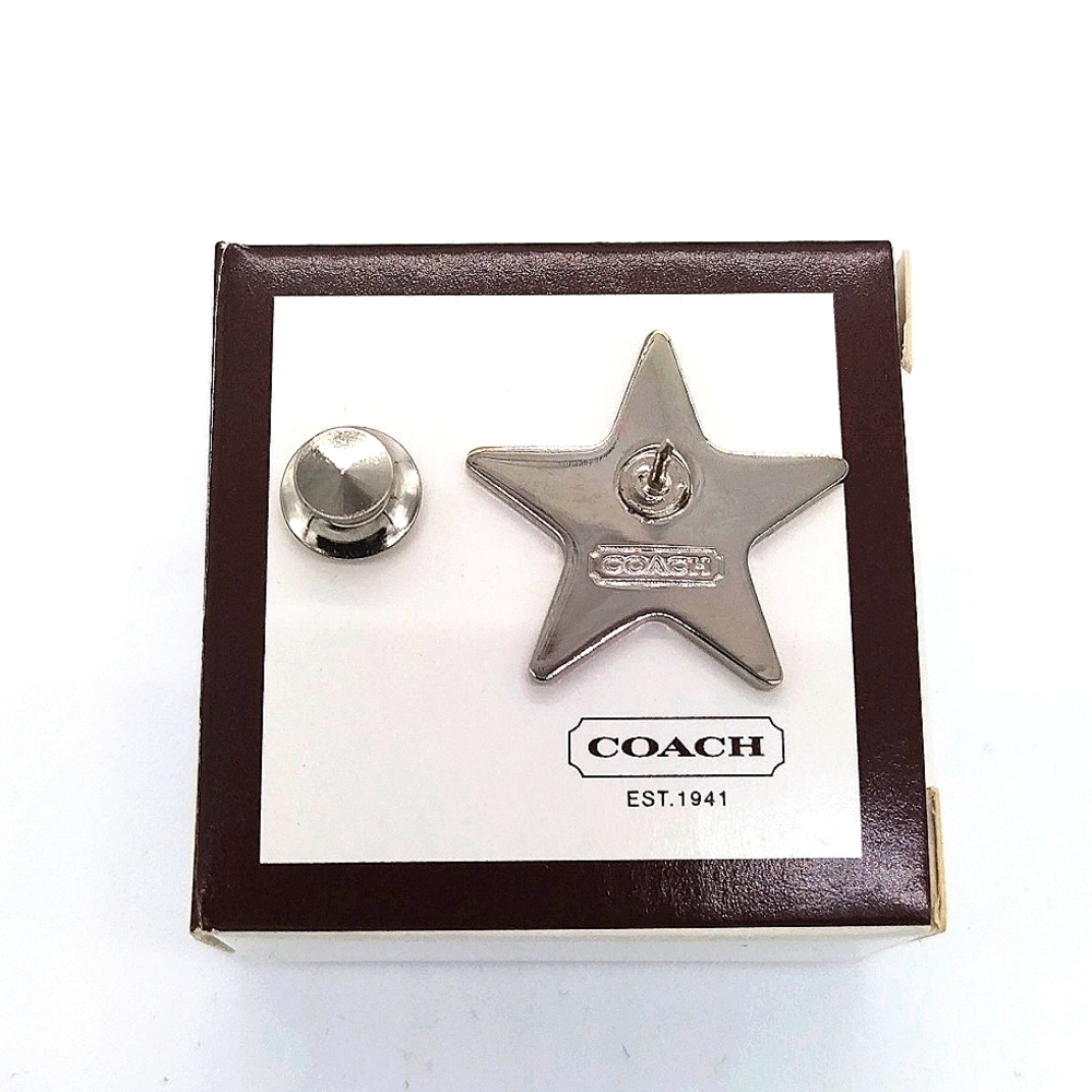 RARE COACH Sky Blue Star Pin brooch-Vintage-New in box! - Picture 3 of 5